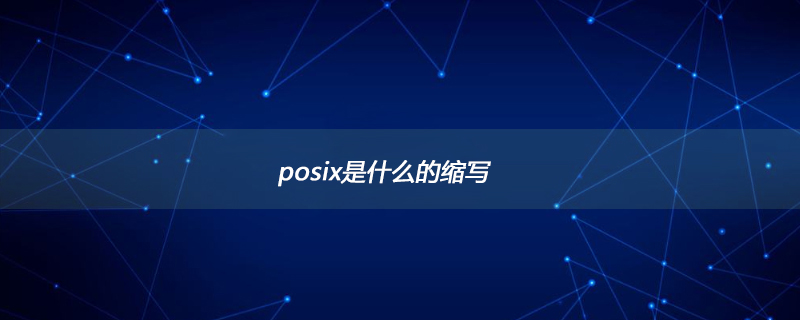 posix是什么的缩写第1张