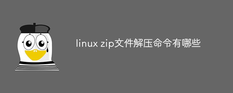 linux zip文件解压命令有哪些第1张