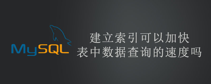 建立索引可以加快表中数据查询的速度吗第1张