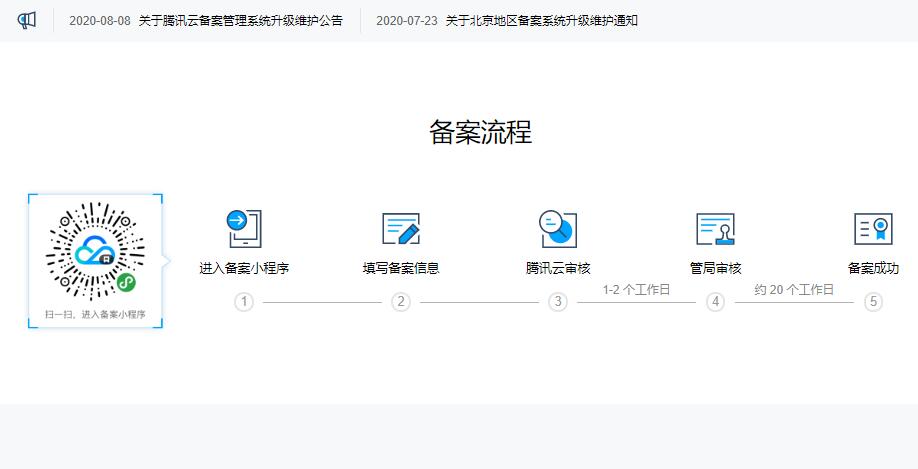 腾讯云通过小程序进行网站接入备案的详细图文过程第1张