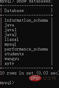 mysql查看数据库命令是什么？第1张