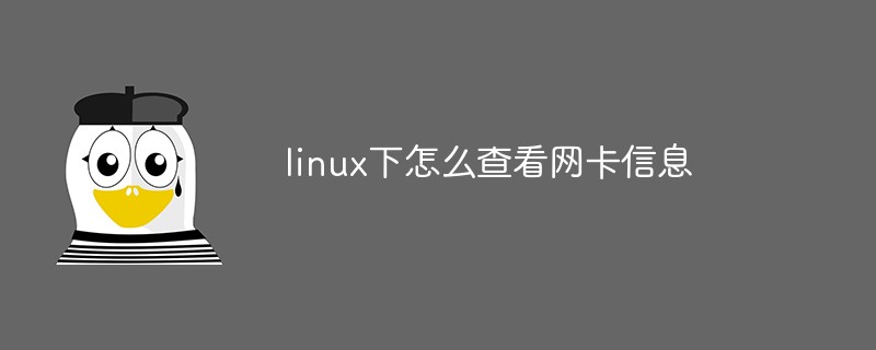 linux下怎么查看网卡信息第1张