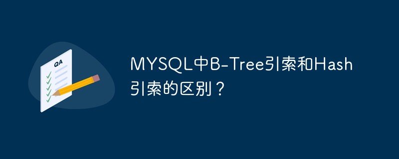 MySQL中B-Tree引索和Hash引索的区别？第1张