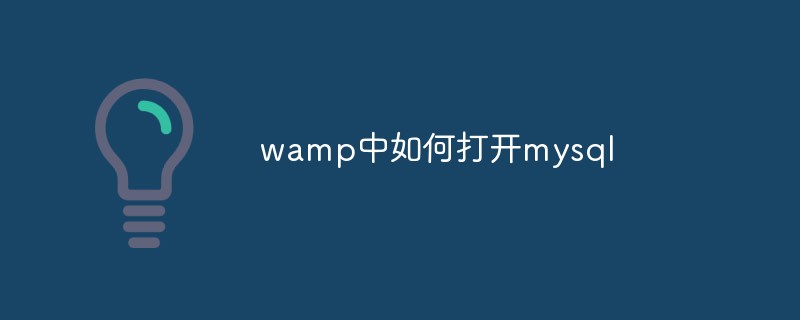 wamp中如何打开mysql第1张