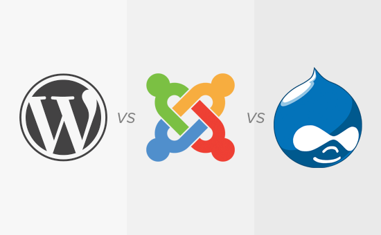 WordPress vs Joomla vs Drupal